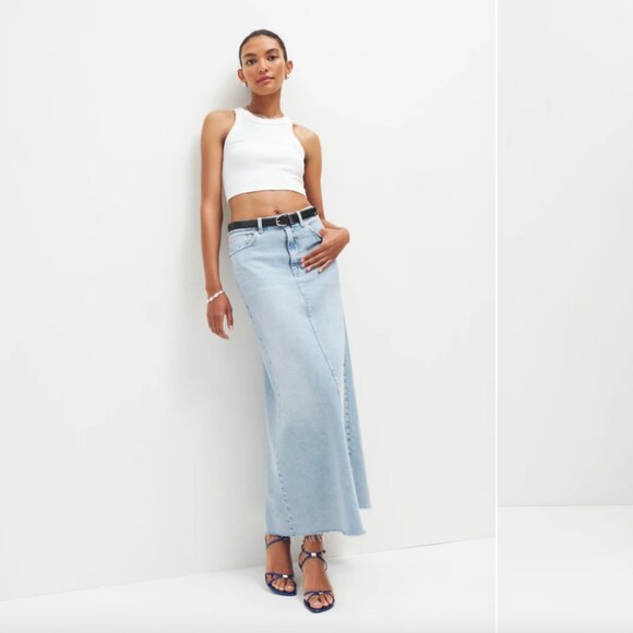 Reformation Kass Maxi Denim Skirt - NWT, Size 29 - Picture 3 of 7
